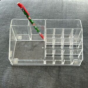 Storage holder-versatility is key here.